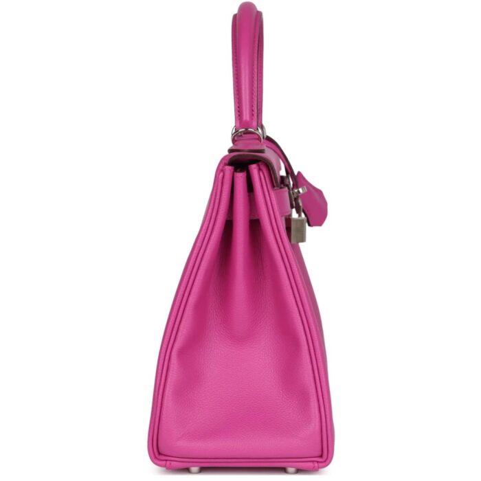 HERMÈS KELLY RETOURNE 28 MAGNOLIA EVERCOLOR PALLADIUM HARDWARE