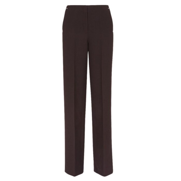 FENDI DARK PURPLE GRAIN DE POUDRE WOOL PANTS
