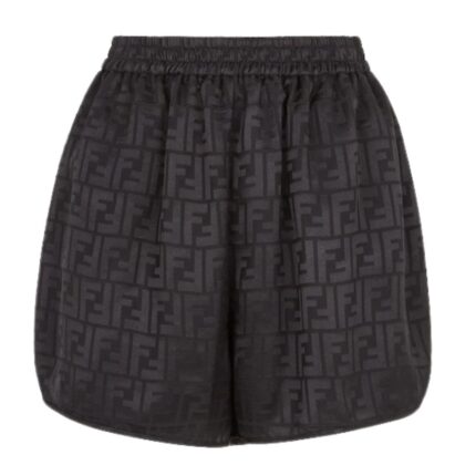 FENDI SHORTS BLACK SILK