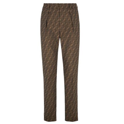FENDI BLACK FABRIC PANTS