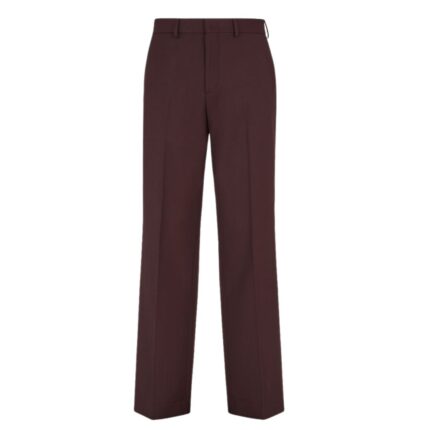 FENDI BURGUNDY WOOL PANTS