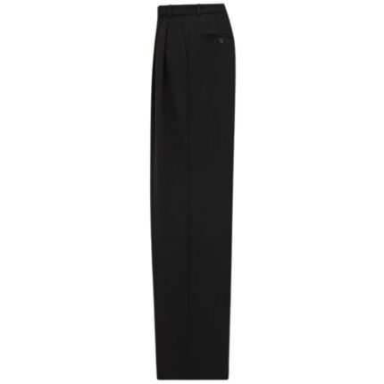 SAINT LAURENT WIDE LEG PANTS IN GRAIN DE POUDRE