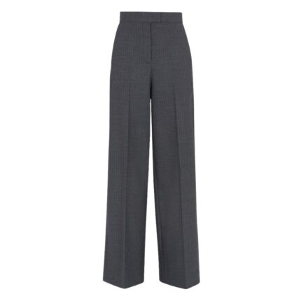 FENDI PANTS GRAY PINSTRIPED WOOL PANTSY