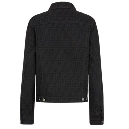 FENDI BLACK FF DENIM JACKET