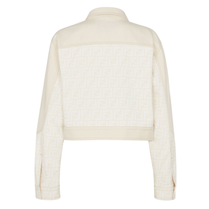 FENDI BLOUSON WHITE DENIM JACKET