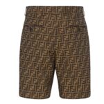 FENDI BERMUDAS FF JACQUARD FABRIC PANTS