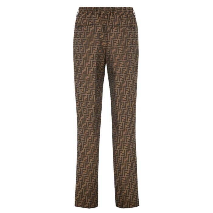 FENDI BLACK FABRIC PANTS