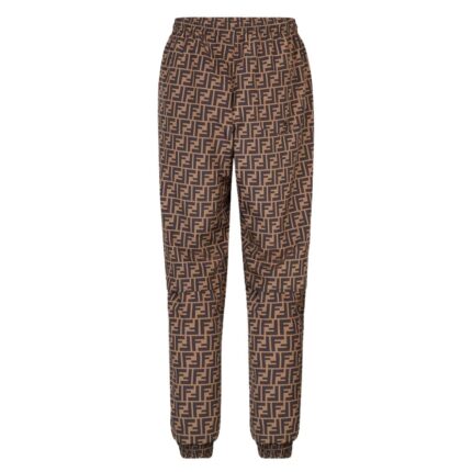 FENDI BROWN NYLON PANTS