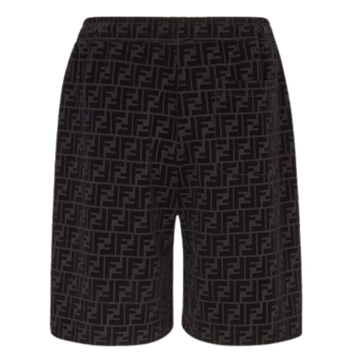 FENDI BERMUDAS BLACK PIQUÉ PANTS