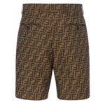 FENDI BERMUDA PANTS IN BROWN FABRIC