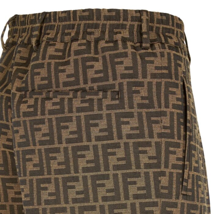 FENDI BLACK FABRIC PANTS