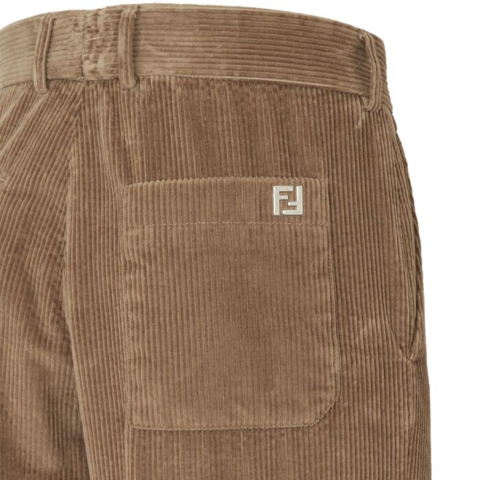 FENDI LIGHT BROWN CORDUROY PANTS