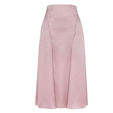 FENDI MAUVE PINK FF SILK SKIRT