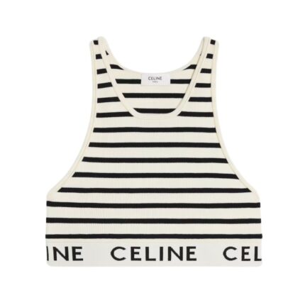 CELINE BRA IN ATHLETIC KNIT CREAM