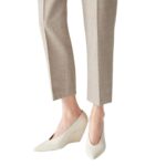 LORO PIANA VIOLA HIGH WEDGE PUMP COOKIES AND CREAM