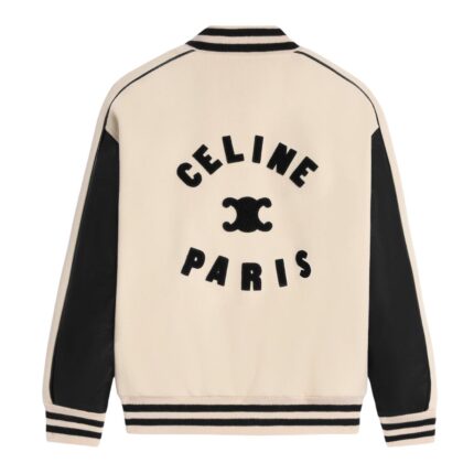 CELINE TRIOMPHE TEDDY JACKET IN TEXTURED WOOL