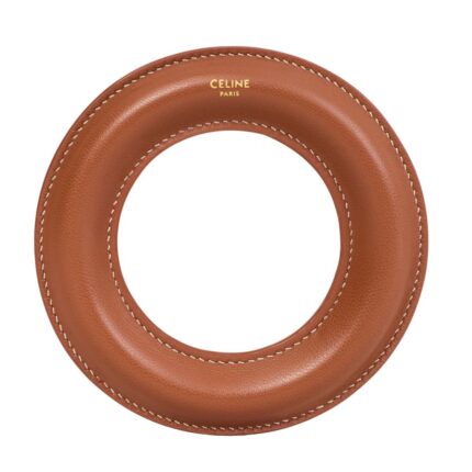 CELINE BANGLE IN LAMBSKIN TAN