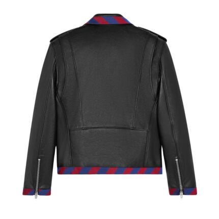 CELINE BRAIDED BIKER IN CALFSKIN BLACK