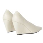 LORO PIANA VIOLA HIGH WEDGE PUMP COOKIES AND CREAM