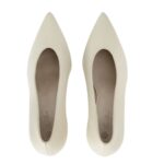 LORO PIANA VIOLA HIGH WEDGE PUMP COOKIES AND CREAM